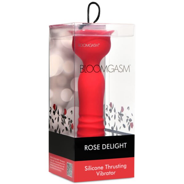 Rose Delight Silicone Thrusting Vibrator - Image 2