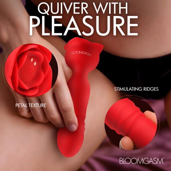 Rose Delight Silicone Thrusting Vibrator - Image 6