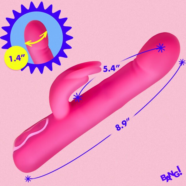 Come-hither Beaded Silicone Rabbit Vibrator - Image 3