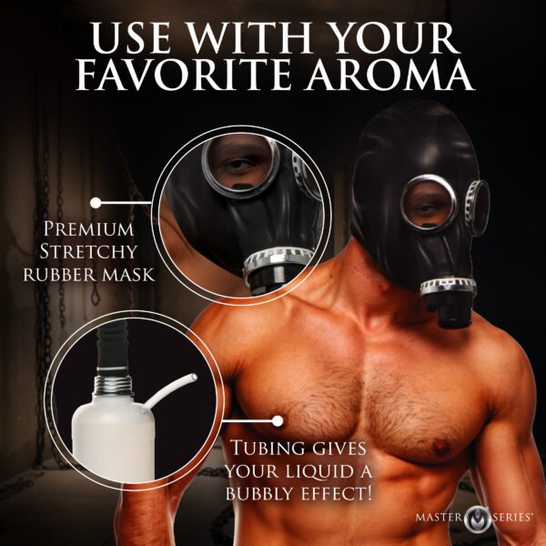 Dark Inhaler Gas Mask With Bottle - Image 2