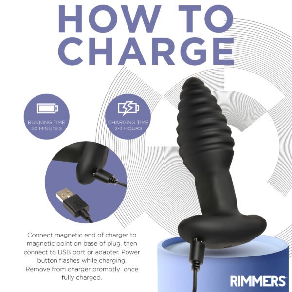 Model-e Vibrating Rimming Plug With Remote - Image 2
