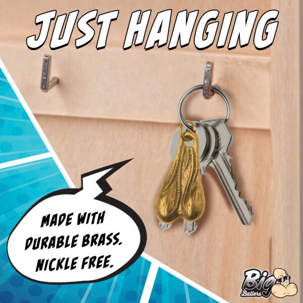 Big Ballers Brass Nuts Keychain - Image 3