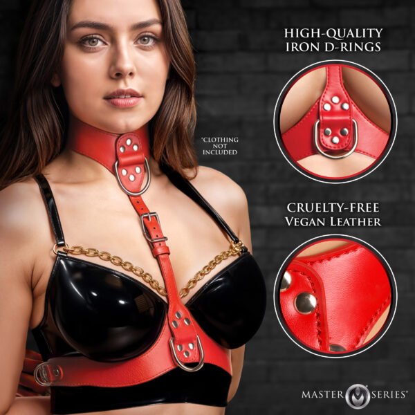 Vixen Female Chest Harness - Red - Image 5