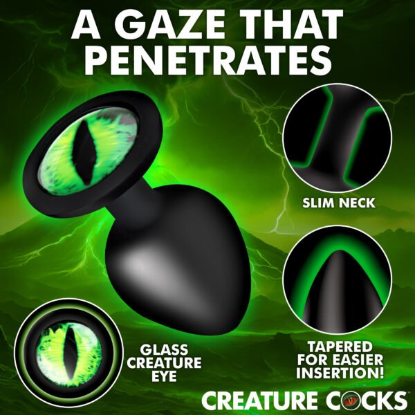 Creature Eye Green Eye Silicone Butt Plug - Large - Image 5