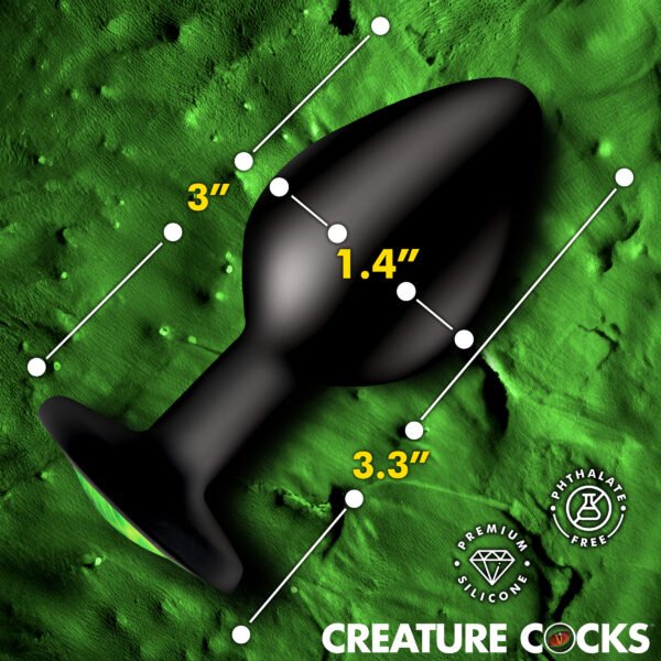 Creature Eye Green Eye Silicone Butt Plug - Medium - Image 4