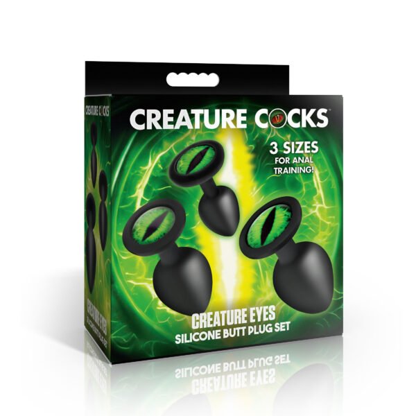 Creature Eyes Green Eye Silicone Butt Plug Set - Image 2