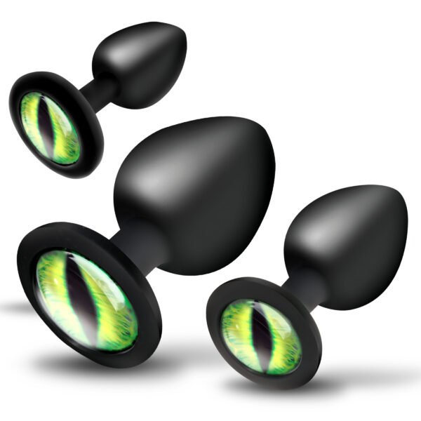 Creature Eyes Green Eye Silicone Butt Plug Set - Image 4