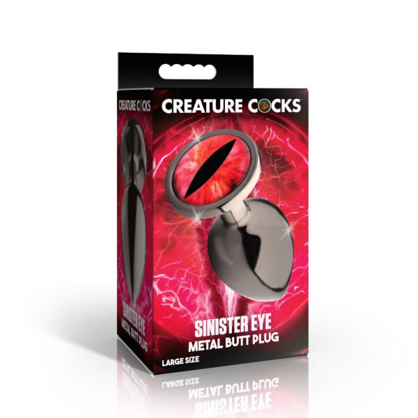 Sinister Eye Red Eye Metal Butt Plug - Large - Image 2