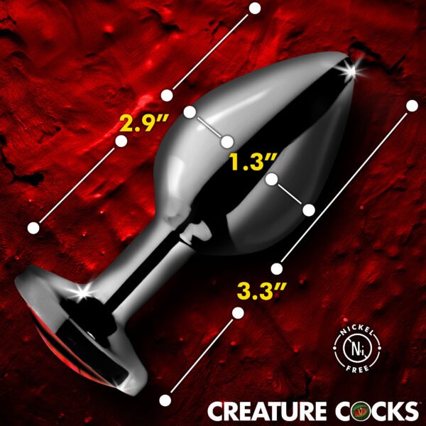 Sinister Eye Red Eye Metal Butt Plug - Medium - Image 3
