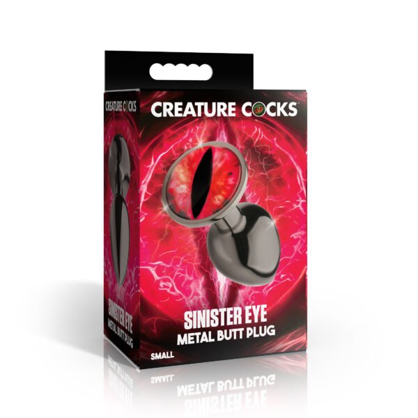 Sinister Eye Red Eye Metal Butt Plug - Small - Image 3
