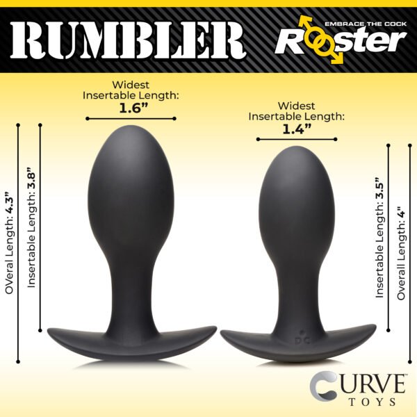 Rumbler Vibrating Silicone Butt Plug - Image 3