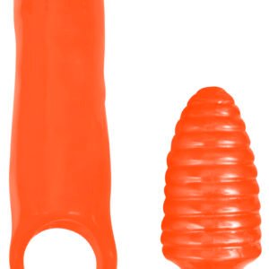 Xxxpander Sheath With Ribbed Plug - Orange