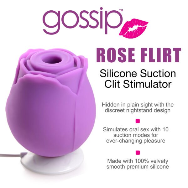 10x Rose Flirt Silicone Clitoral Stimulator - Image 10