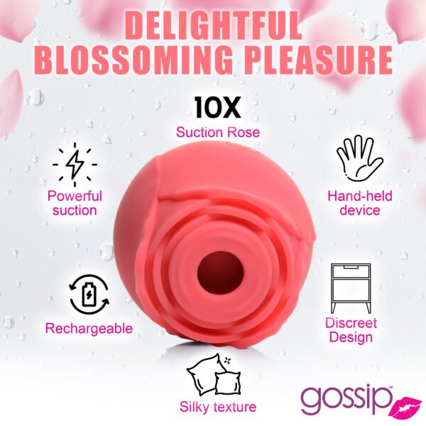 10x Rose Crave Silicone Clitoral Stimulator - Image 3
