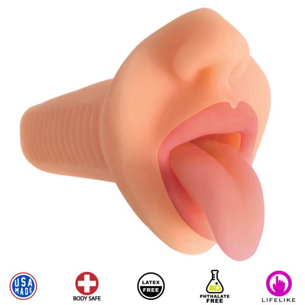 Mistress Courtney Vibrating Mouth Stroker- Flesh - Image 3