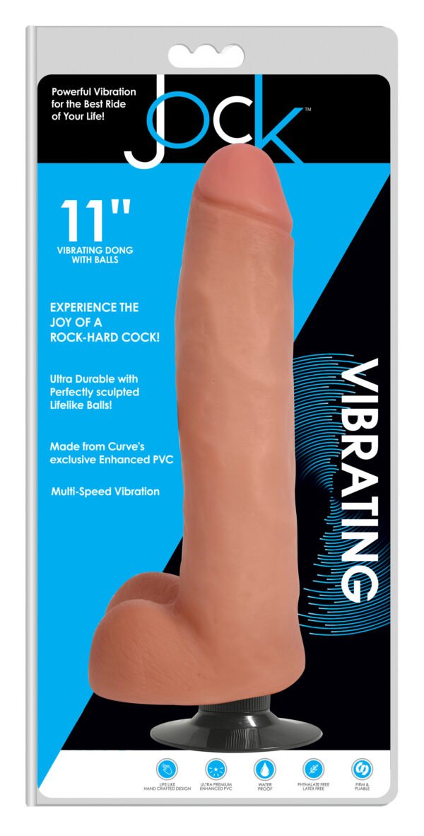 Jock 11 Inch Vibrating Dong With Balls - Image 4