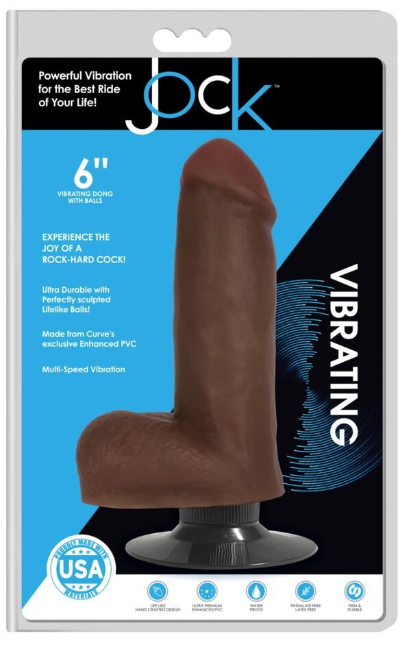 Jock Dark Vibrating Dildo With Balls - Image 3