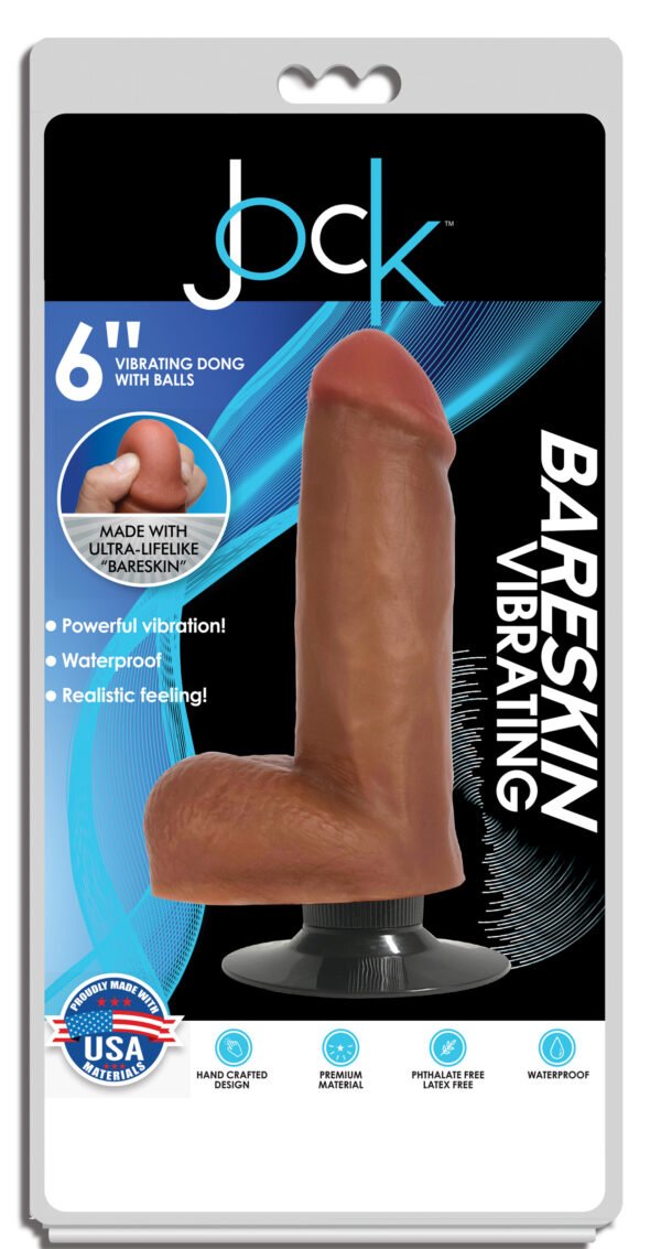 Jock Dark Bareskin Vibrating Dildo With Balls - Image 3