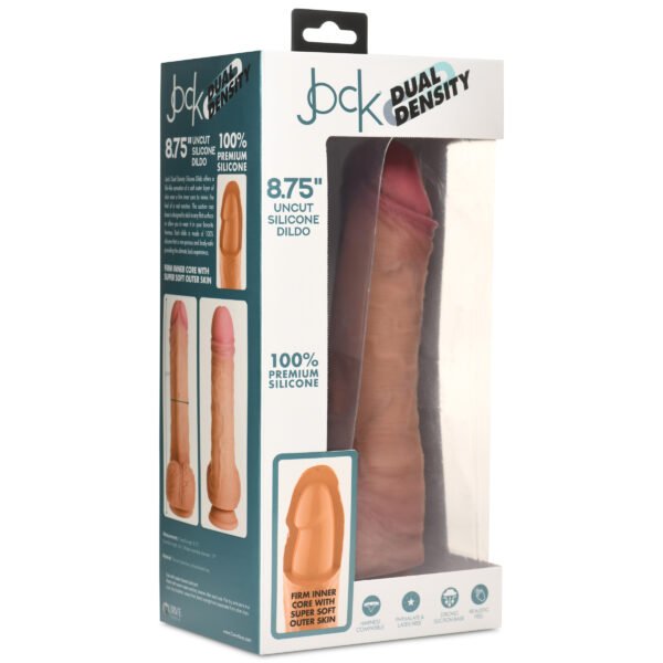 8.75 Inch Dual Density Uncut Dildo With Balls - Image 3