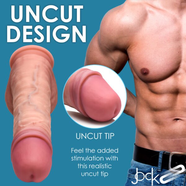 8.75 Inch Dual Density Uncut Dildo With Balls - Image 2