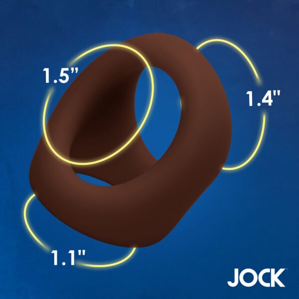 Jock Silicone Cock & Ball Ring - Dark - Image 2