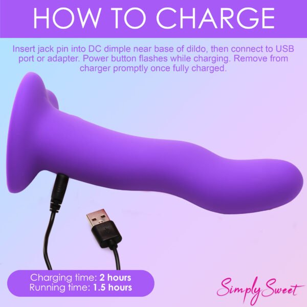 21x Vibrating Wavy Silicone Dildo - Image 7