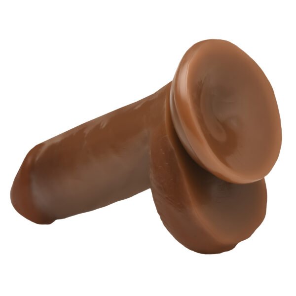 6 Inch Dong With Balls - Brown - Image 2