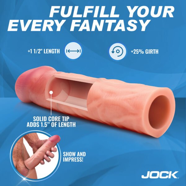 Enhancers 1.5" Silicone Penis Extension Sleeve - Light - Image 2