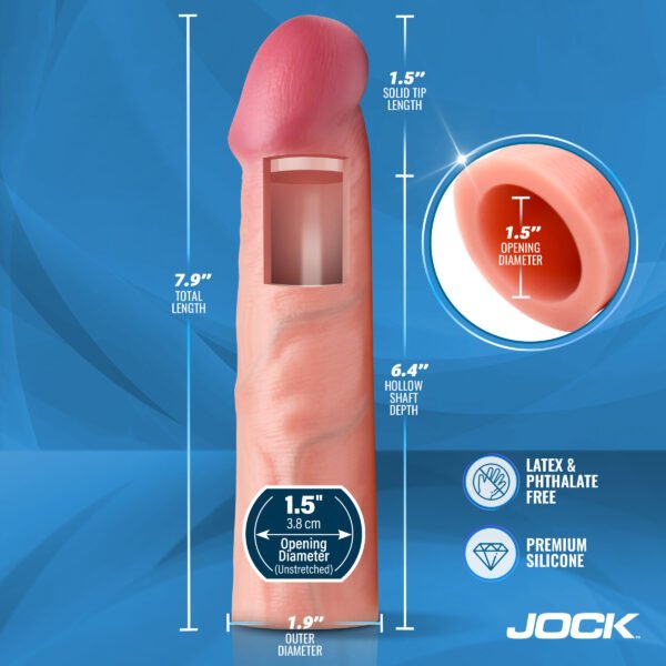 Enhancers 1.5" Silicone Penis Extension Sleeve - Light - Image 3
