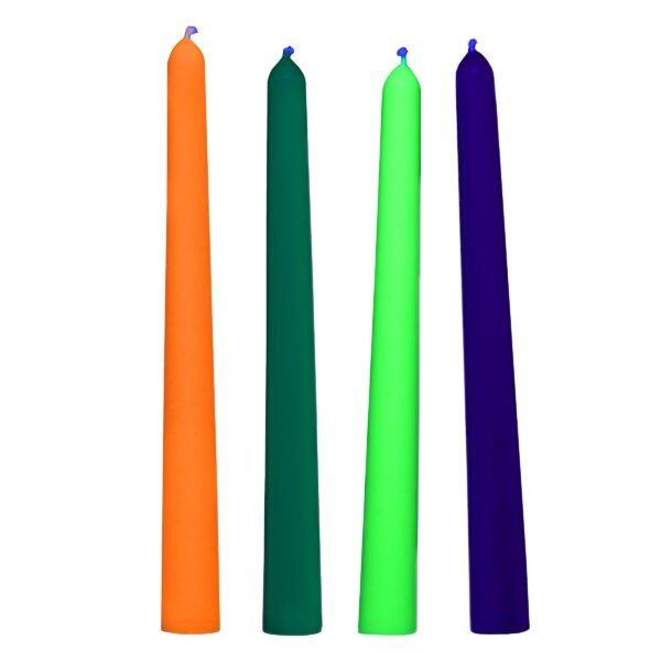 Glow Wax Uv Blacklight Reactive Drip Candles Set Of 4 - Image 4