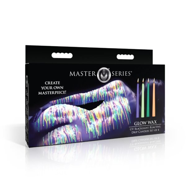 Glow Wax Uv Blacklight Reactive Drip Candles Set Of 4 - Image 5