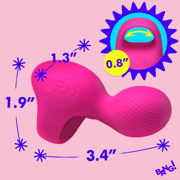 Silicone Finger Vibrator - Pink - Image 4