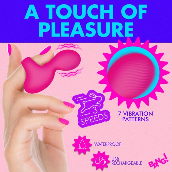 Silicone Finger Vibrator - Pink - Image 5