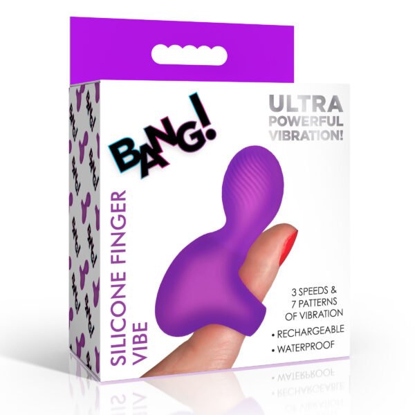 Silicone Finger Vibrator - Purple - Image 2