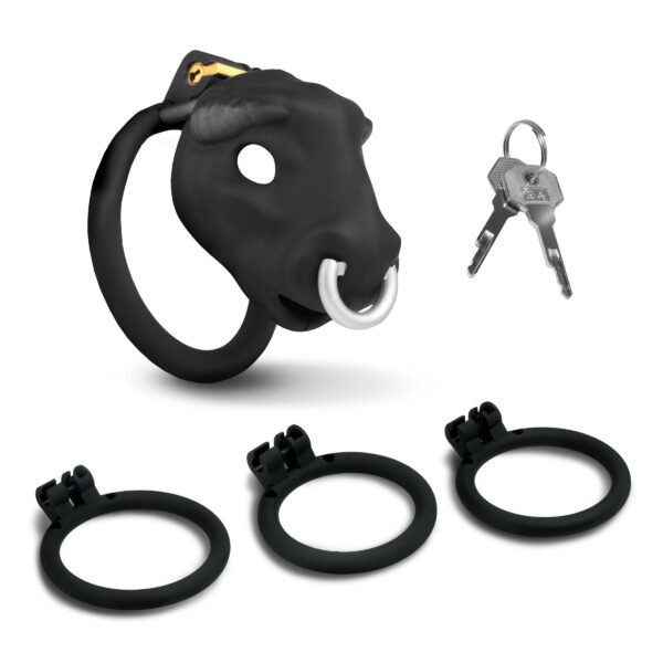 Bull Chastity Cage - Black - Image 2