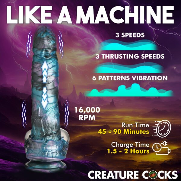 Astro-thrust Thrusting And Vibrating Silicone Dildo - Image 2