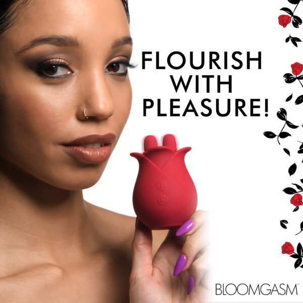 10X Fondle Massaging Rose Silicone Clit Stimulators - Image 3