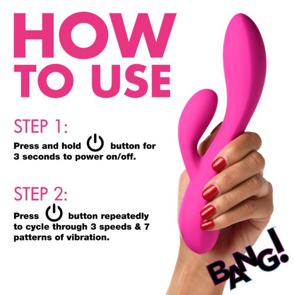 10X Flexible Silicone Rabbit Vibrator - Pink - Image 7