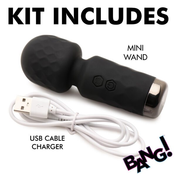 10X Mini Silicone Wand - Black - Image 8