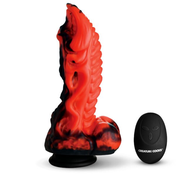 Dragon Thrust Thrusting & Vibrating Silicone Dildo - Image 5
