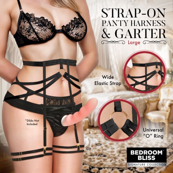 Belle Strap-On Panty Harness & Garter - Large - Image 2
