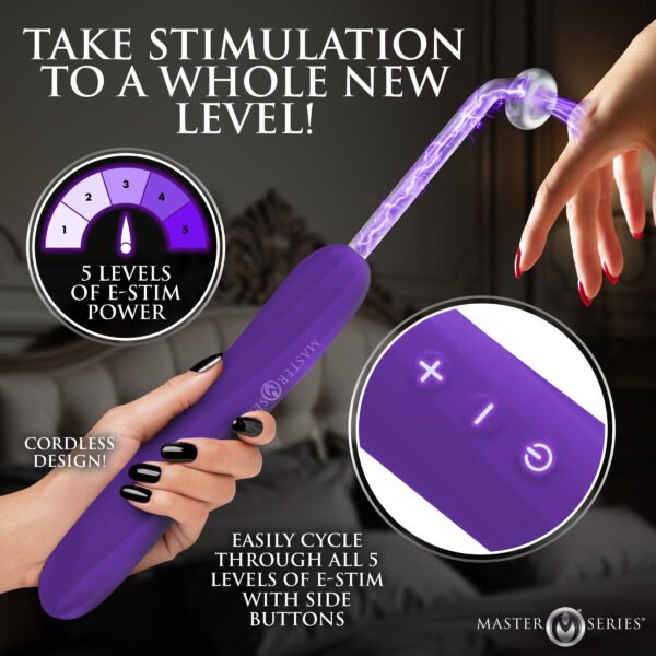 Elektra Rechargeable E-Stim Wand - Purple - Image 3