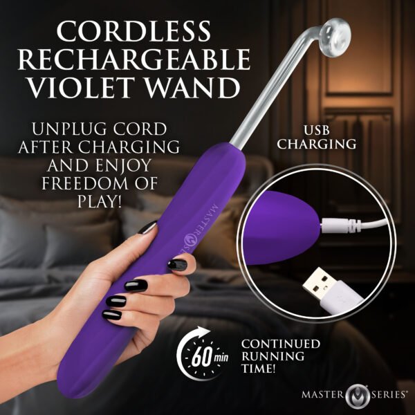 Elektra Rechargeable E-Stim Wand - Purple - Image 4