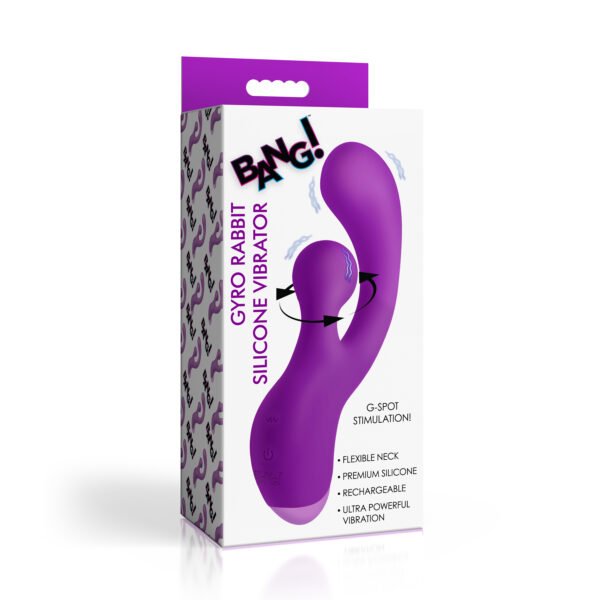 Gyro Rabbit Silicone Vibrator - Purple - Image 6