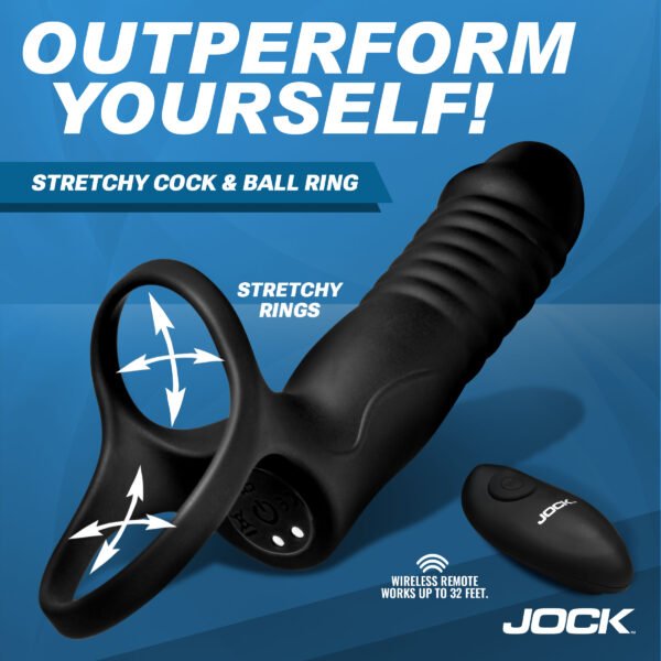 Double Thrust Thrusting & Vibrating Double Penetration C-Ring w/ Remote - Image 3