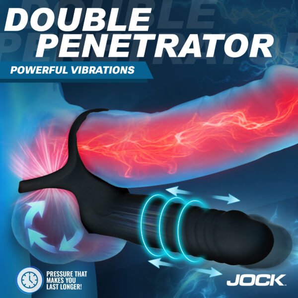 Double Thrust Thrusting & Vibrating Double Penetration C-Ring w/ Remote - Image 2
