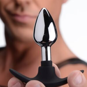 Dark Invader Metal and Silicone Anal Plug - Small