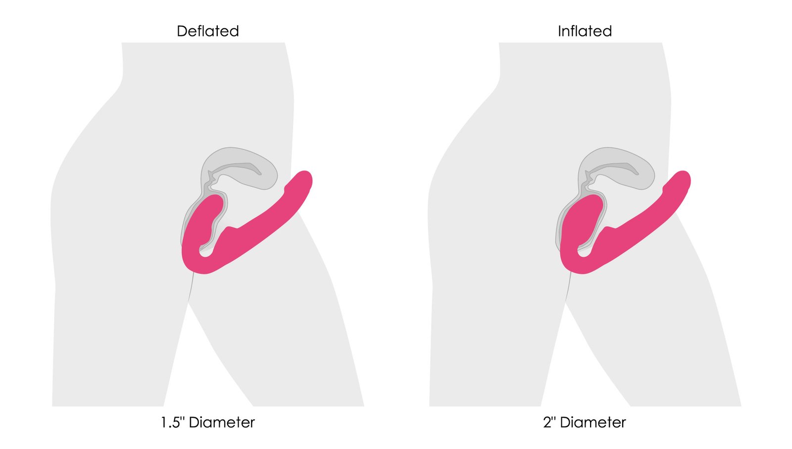 10X Remote Control Ergo-Fit G-Pulse Inflatable and Vibrating Strapless Strap-on - Pink - Image 6